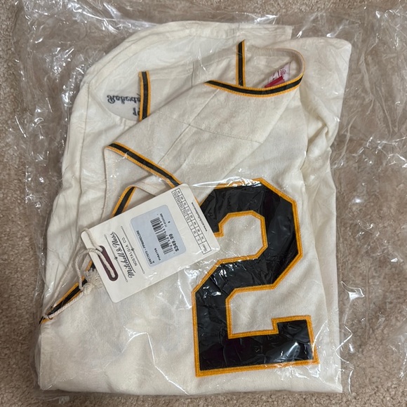 Men's Cream Pirates Baseball Jersey Number 21